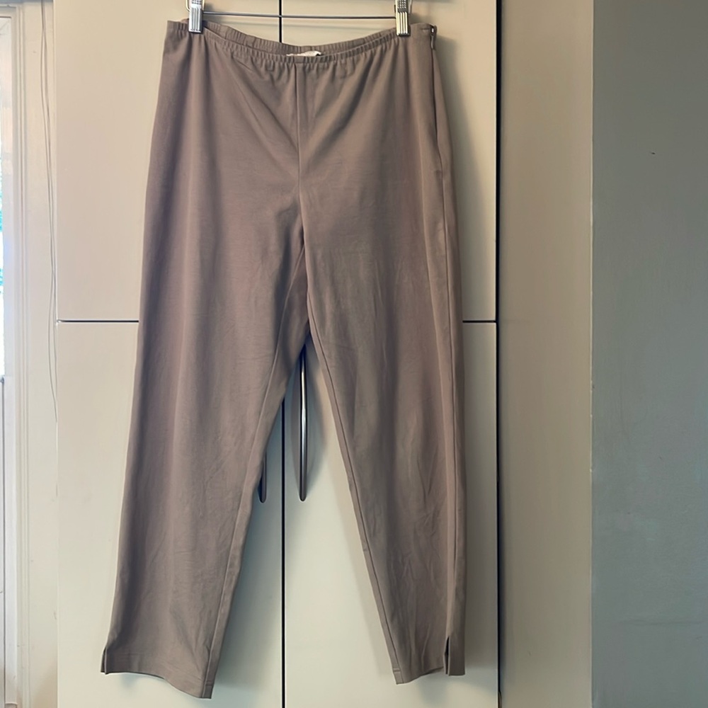 Eileen Fisher,PM,invisible side zip with button,cotton/spandex,stretch,EUC.